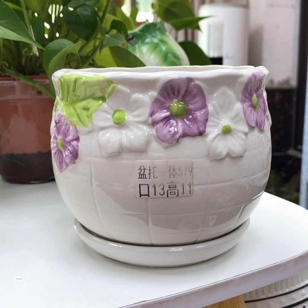 夏西陶瓷花盆@@5579