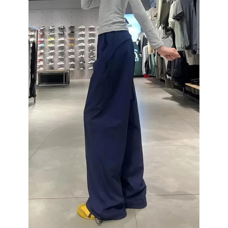 冰丝速干裤子男女夏季薄款空调裤垂坠感直筒宽松运动学生休闲长裤