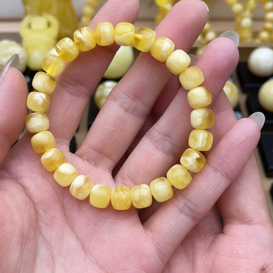 裸石琥珀未镶嵌蜜蜡手串鸽
