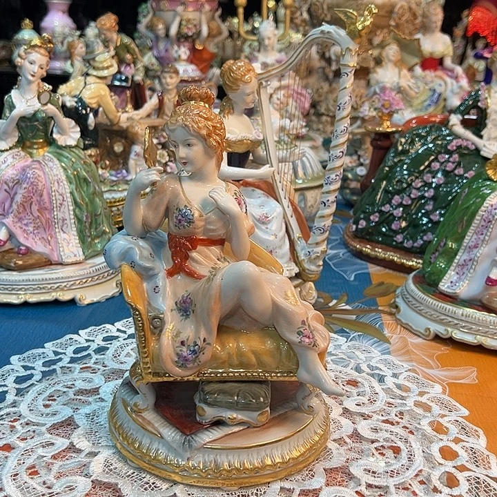 陶瓷梳妆照镜子 老货库存