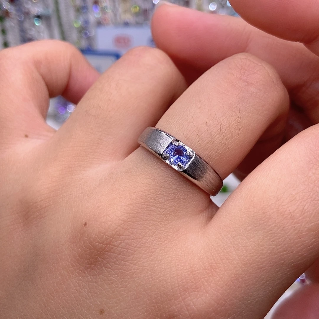 银S925镶嵌戒指坦桑石