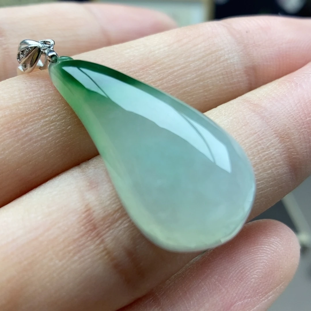 翡翠银S925镶嵌颈饰吊坠7