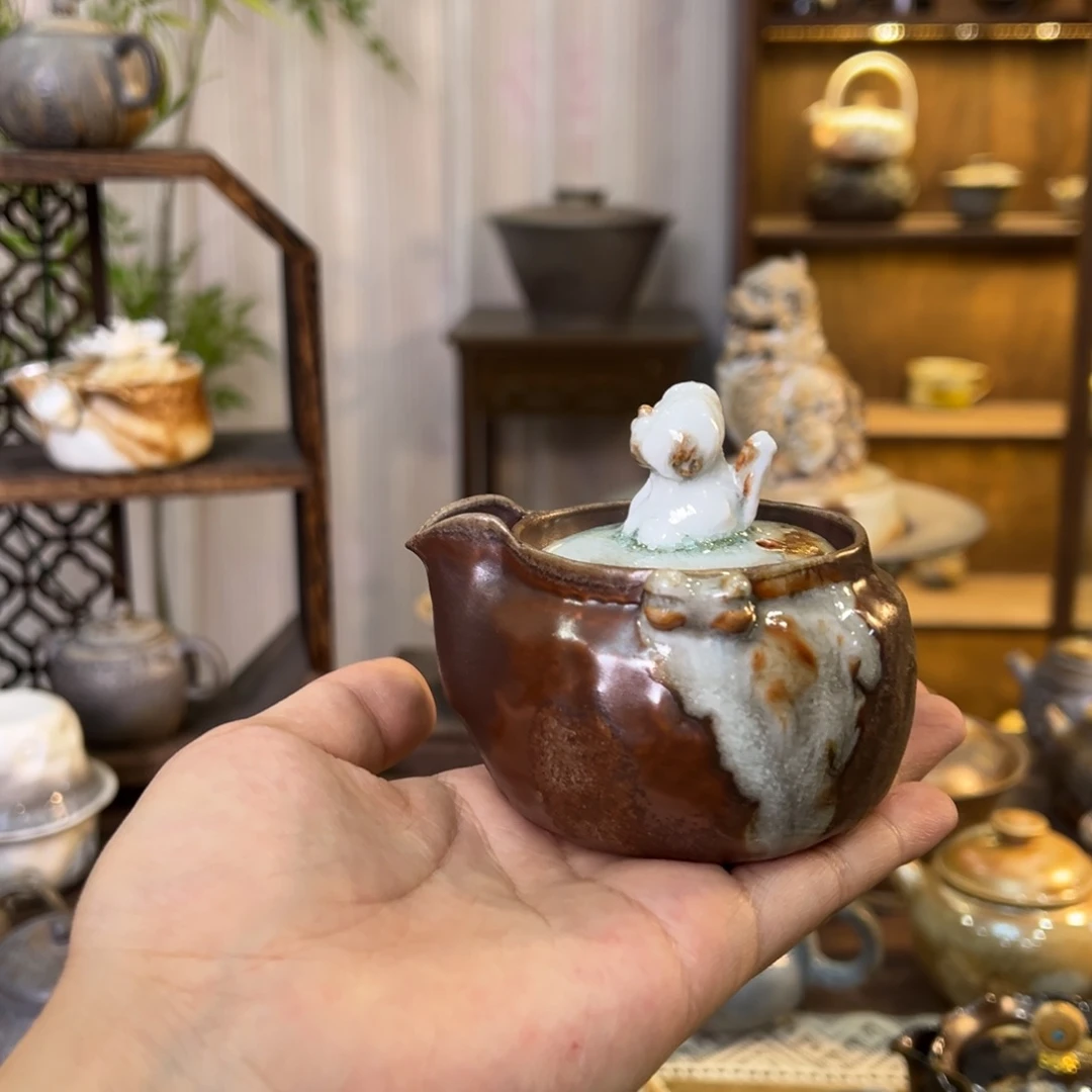 手被宝瓶景德镇柴烧