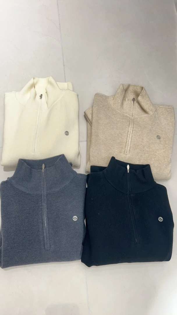 新款针织立领半拉链宽松打底衫上衣