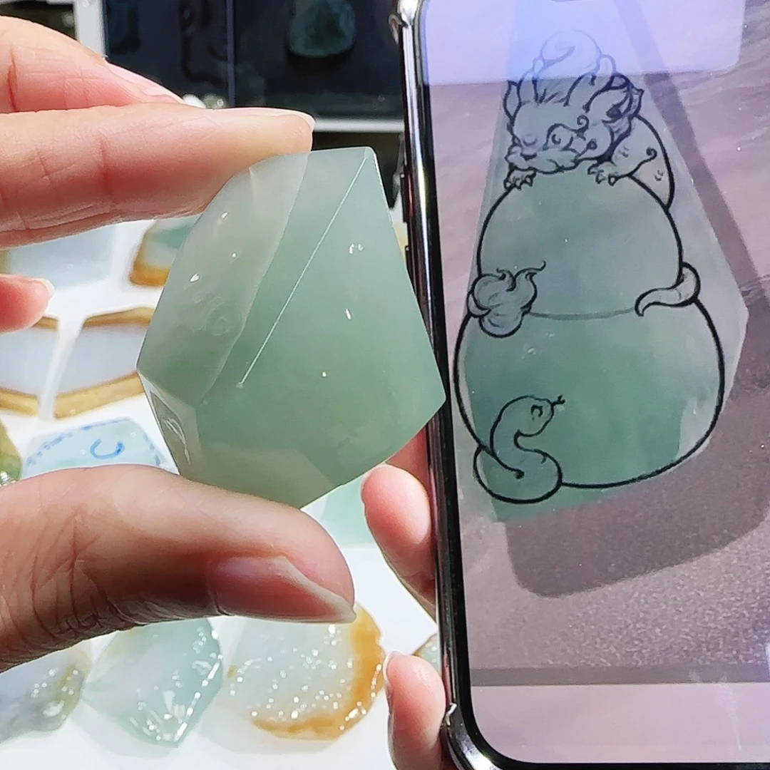 定制翡翠未镶嵌缅甸翡翠挂件