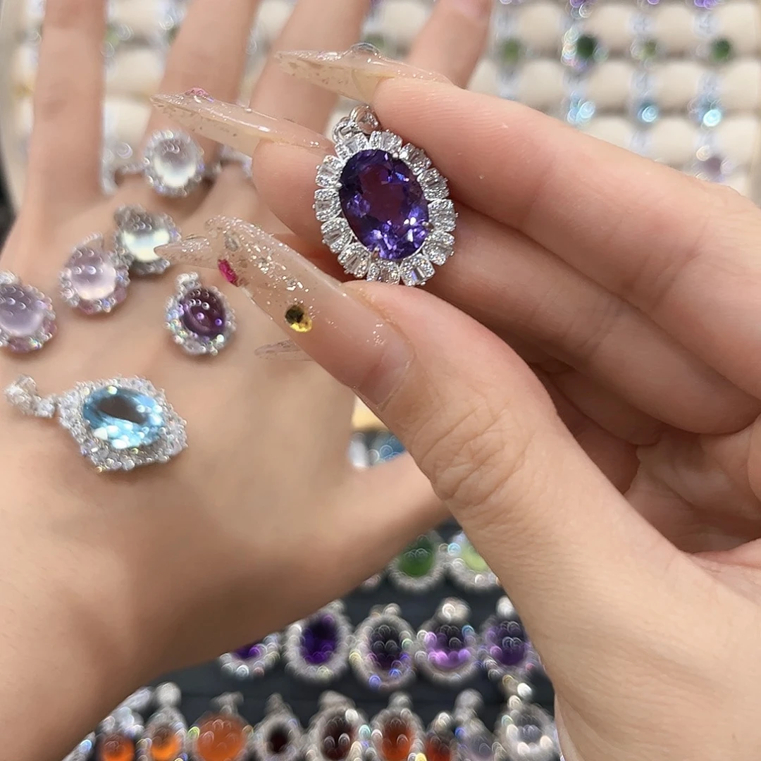 从***、水晶银S925镶嵌吊坠(赠链)