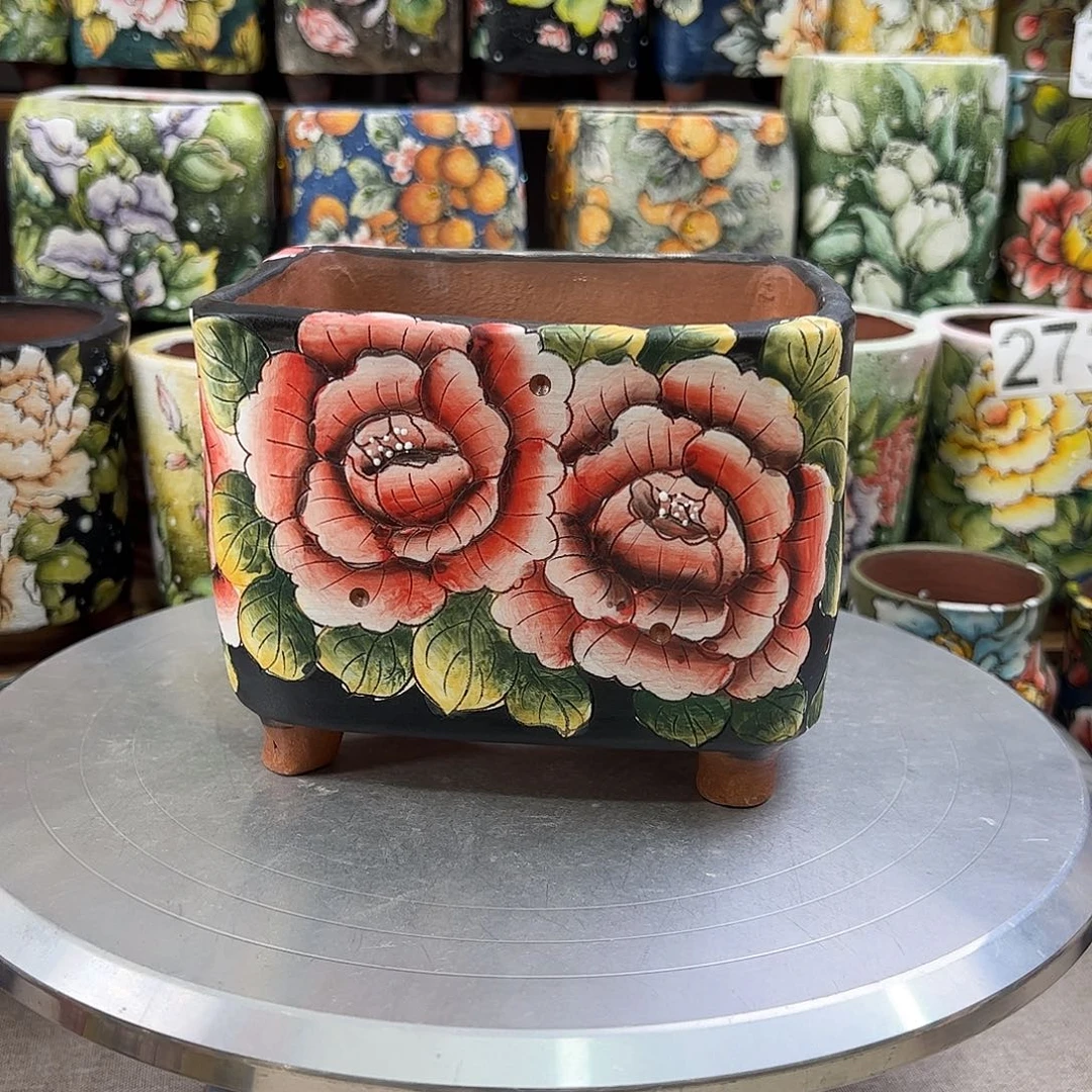 景德镇陶瓷花盆口14高12那**样