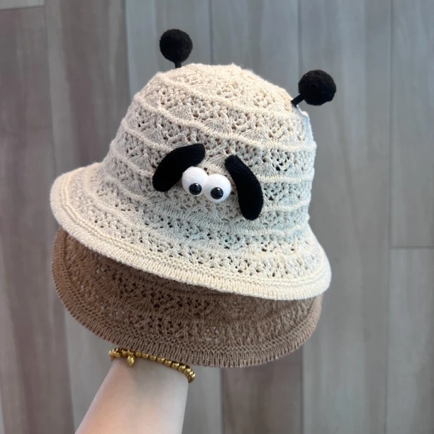 宝宝帽子春夏薄款可爱遮阳渔夫帽草帽婴幼儿出游防晒大檐