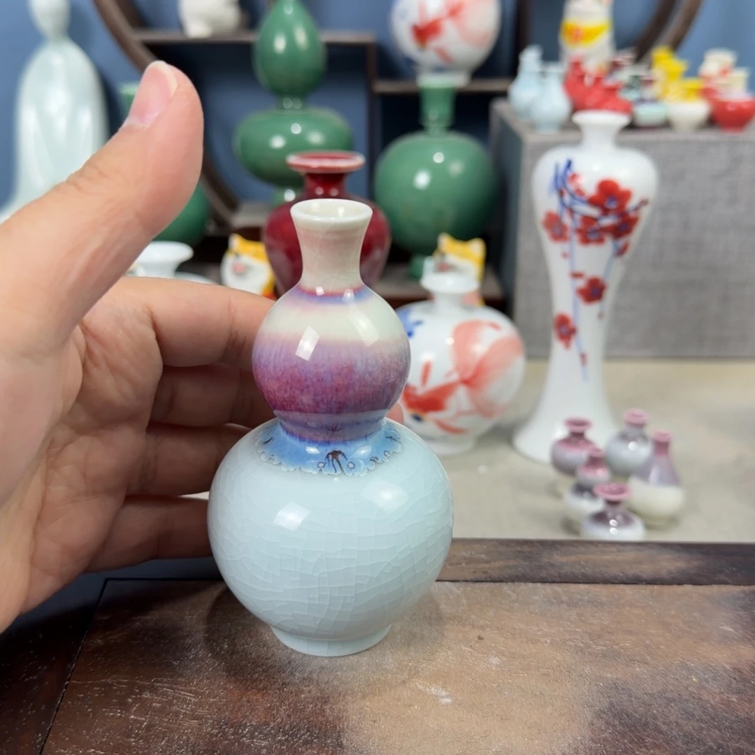 陶瓷手工小花器摆件