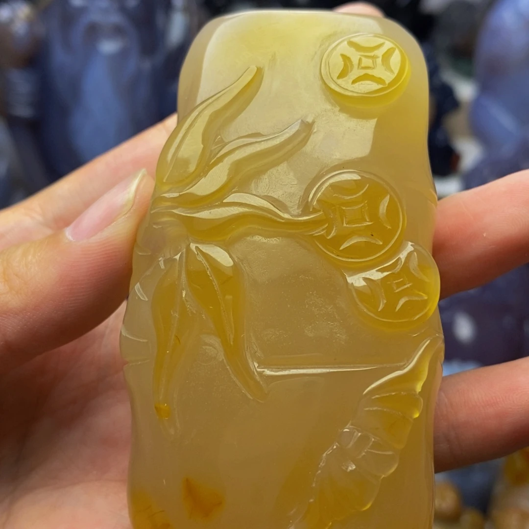 玛瑙/玉髓手把件未镶嵌