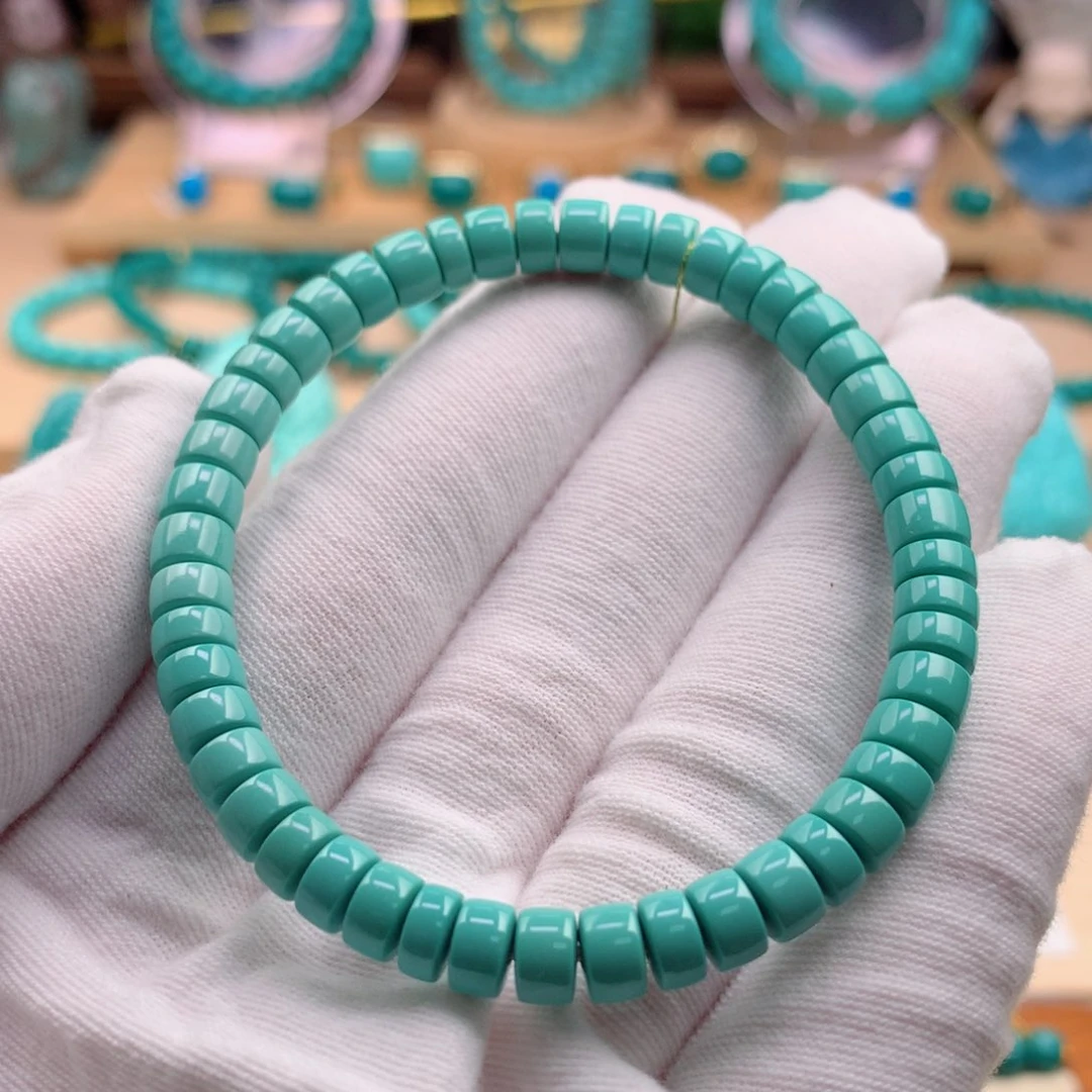 绿松石珠宝奇石未镶嵌6mm