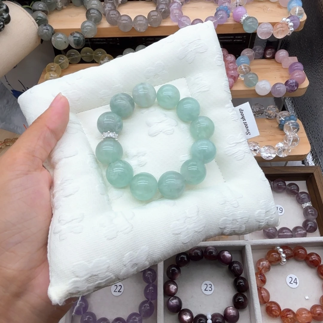 银S925镶嵌手链烟晶