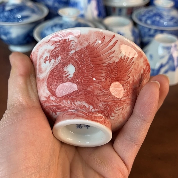 申***秋瓷片景德镇全手工手绘陶瓷