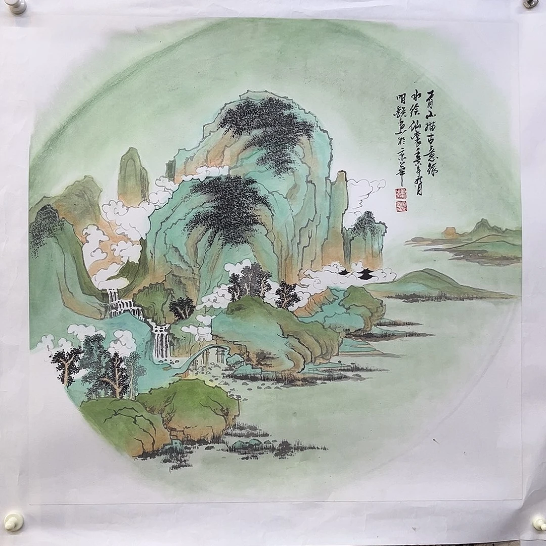 用***9国画手绘国画，精品山水