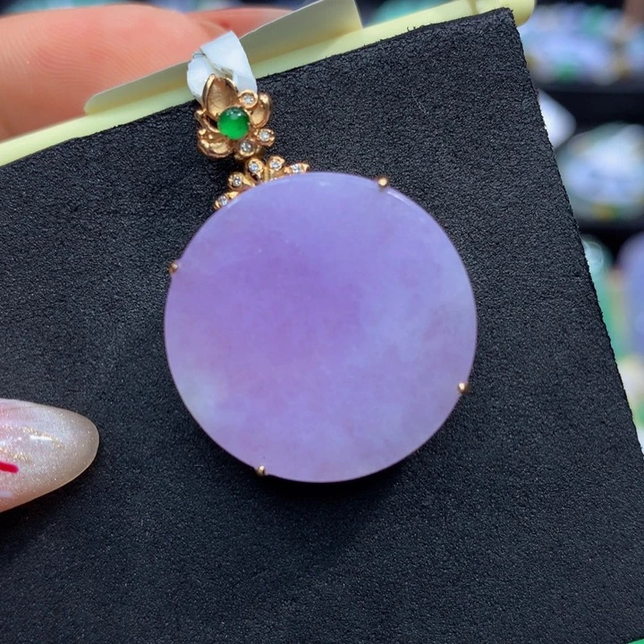 翡翠手链18K金镶嵌翡翠