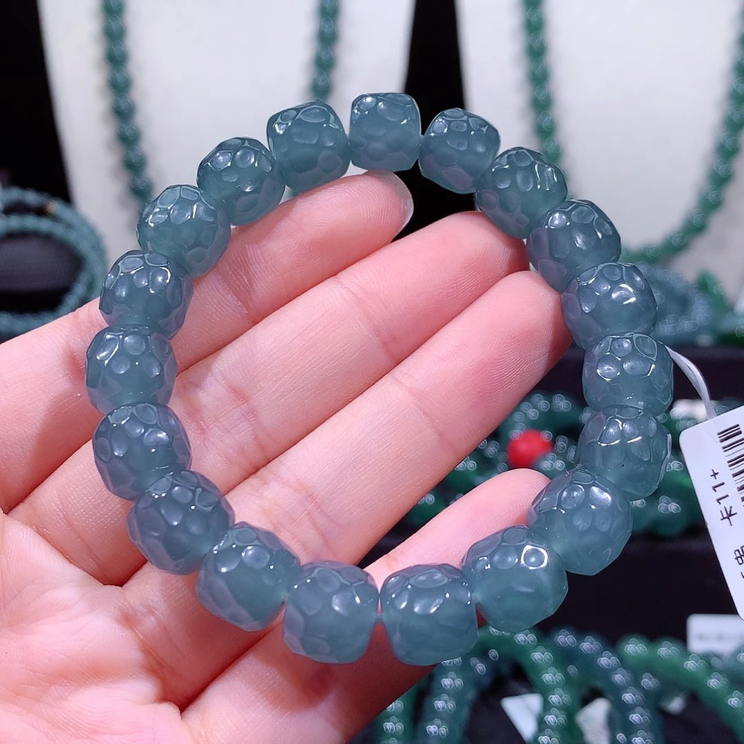 翡翠未镶嵌手链天然a货翡翠手串11.8