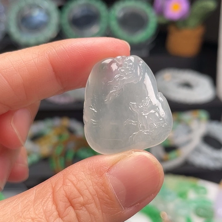 翡翠未镶嵌手链一路有你