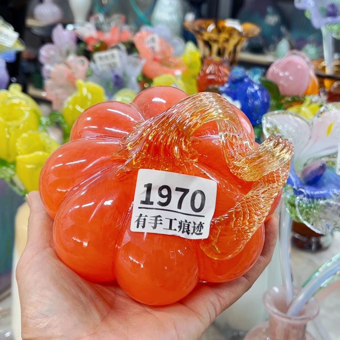 琉璃1970有手工痕迹 花瓶家悦美居