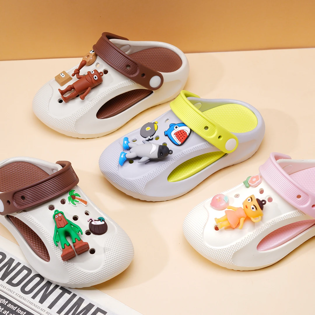 阿童木夏季童鞋花园鞋男童女童包头拖鞋软底儿童男童洞洞鞋凉拖鞋