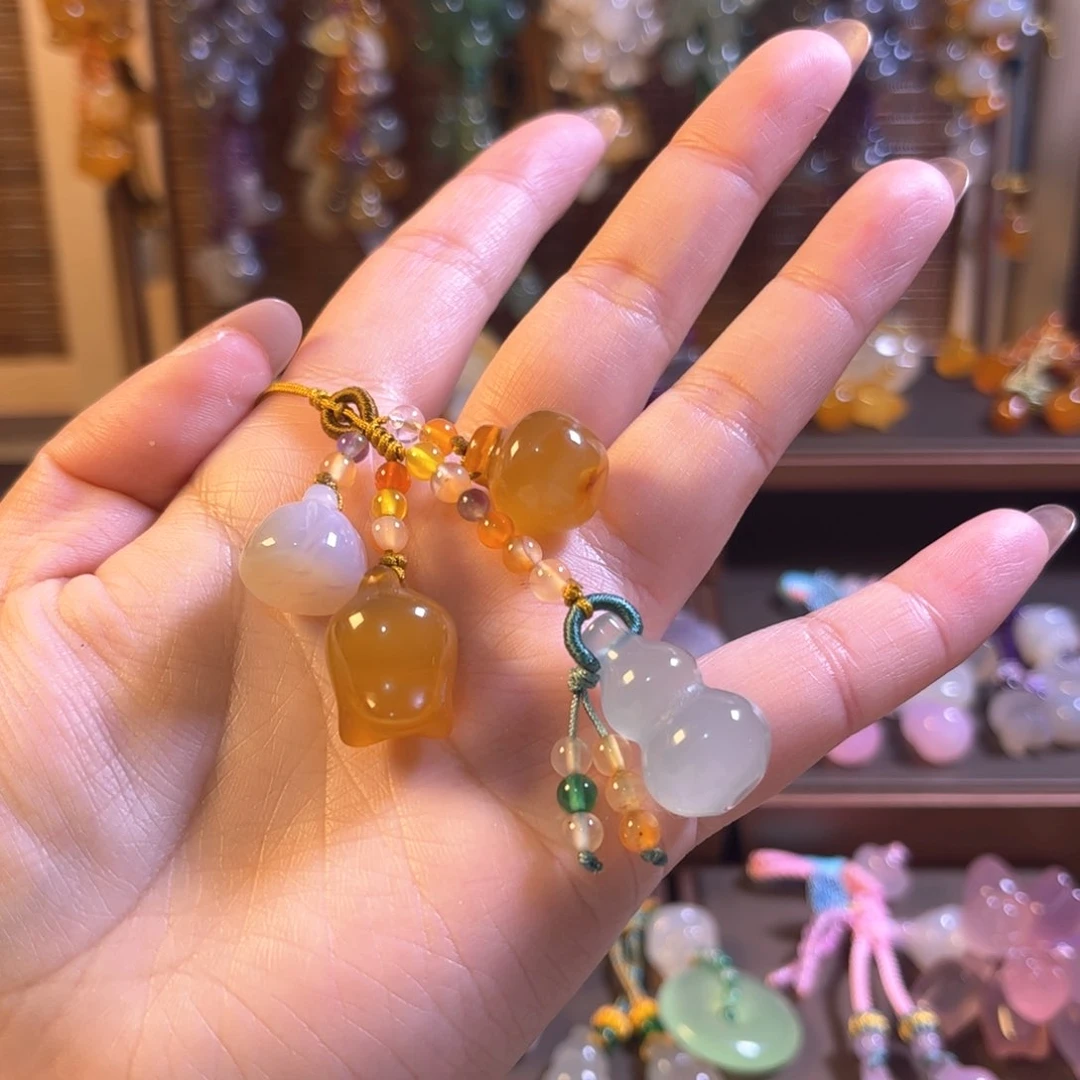 玛瑙/玉髓车挂未镶嵌福利款手机链料子不挑带天然包容点