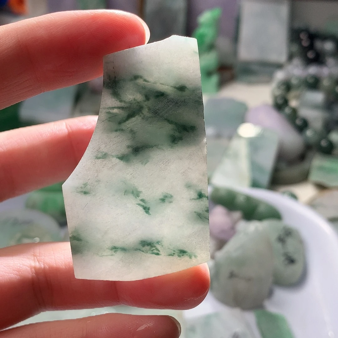 翡翠散珠翡翠原石片料