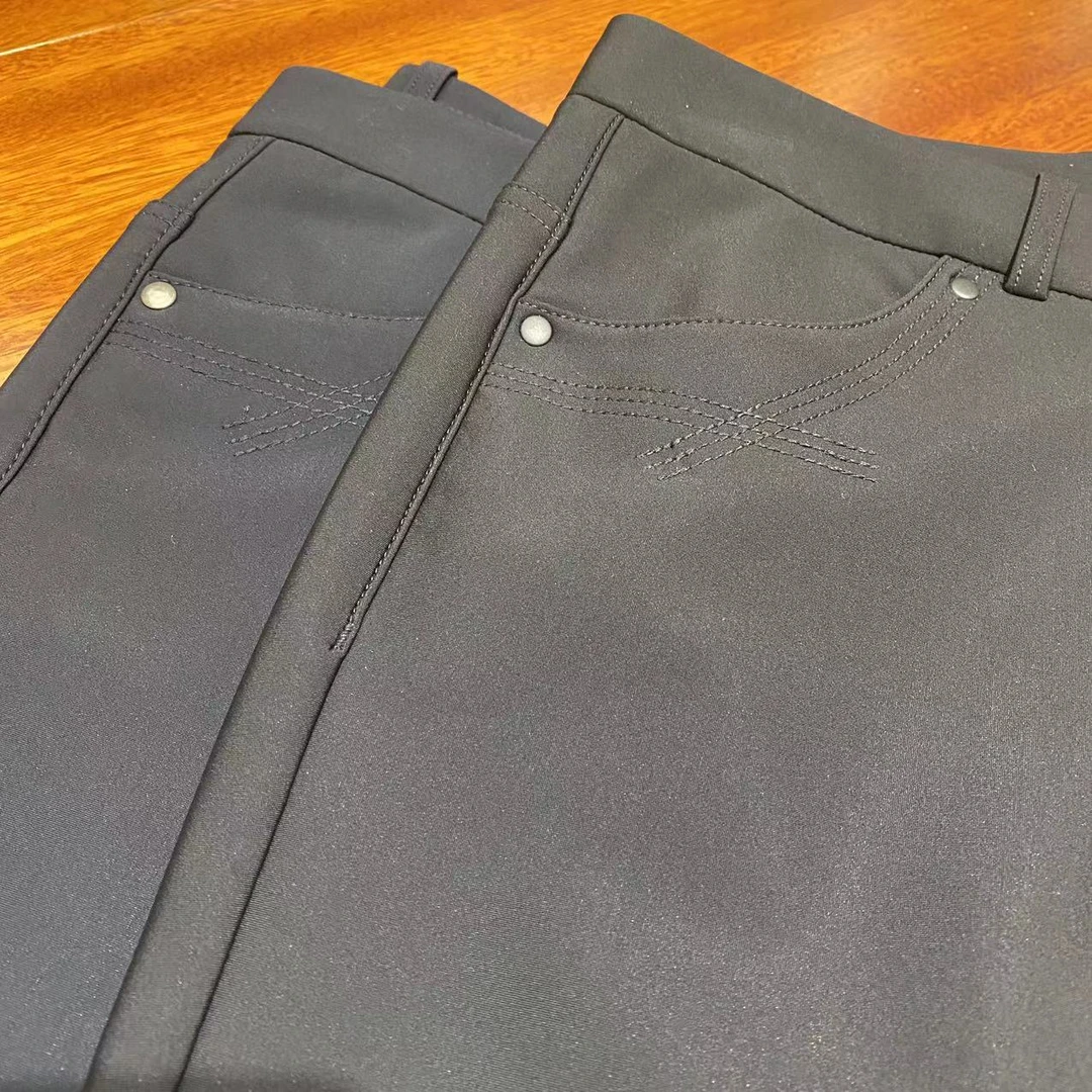 天然柞蚕丝女士加绒外穿裤加绒西装裤潮流百搭 96200165