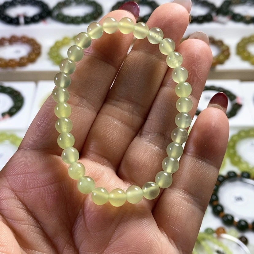 【闪购商品】未镶嵌蛇纹石玉手链卡6