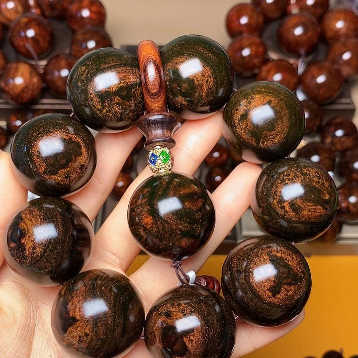 花梨木类手串/手链黄花梨风化料老挝花梨土埋料3.0