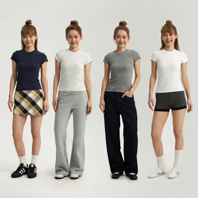 Oneup基础弹力短袖运动健身户外时髦穿搭跑步慵懒风贵系独特漂亮