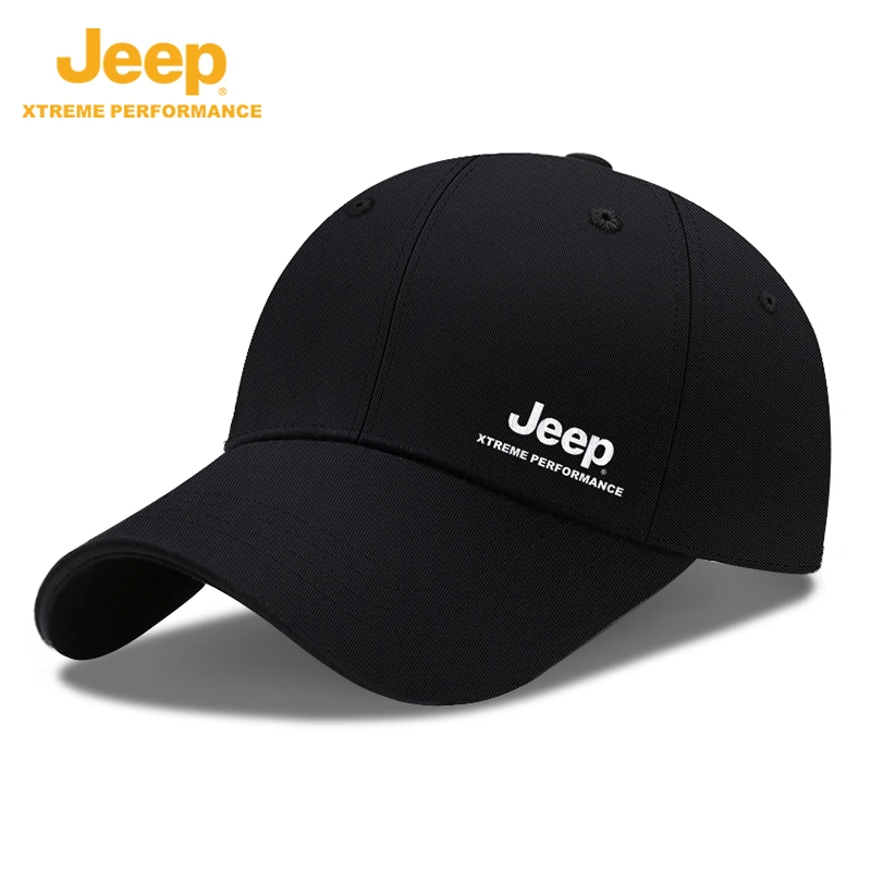 JEEP/吉普棒球帽男透气硬顶遮阳帽帽子男休闲百搭秋冬运动帽时尚