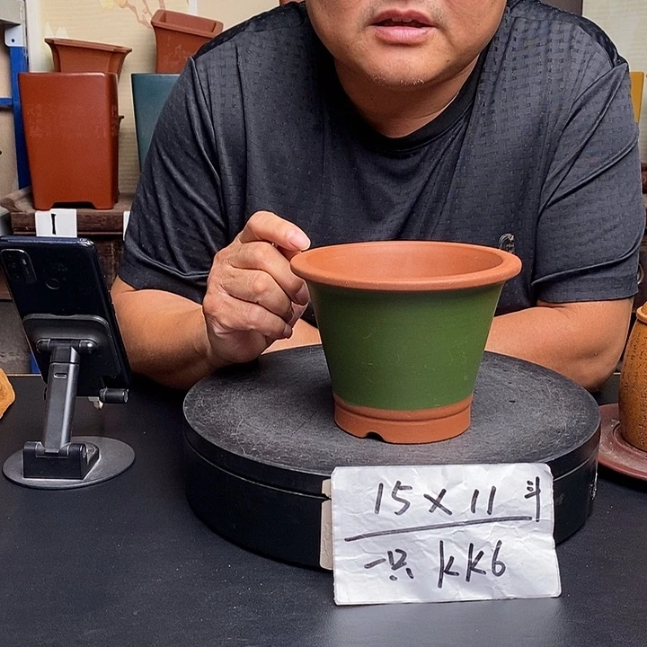 紫砂花盆货号一只KK6