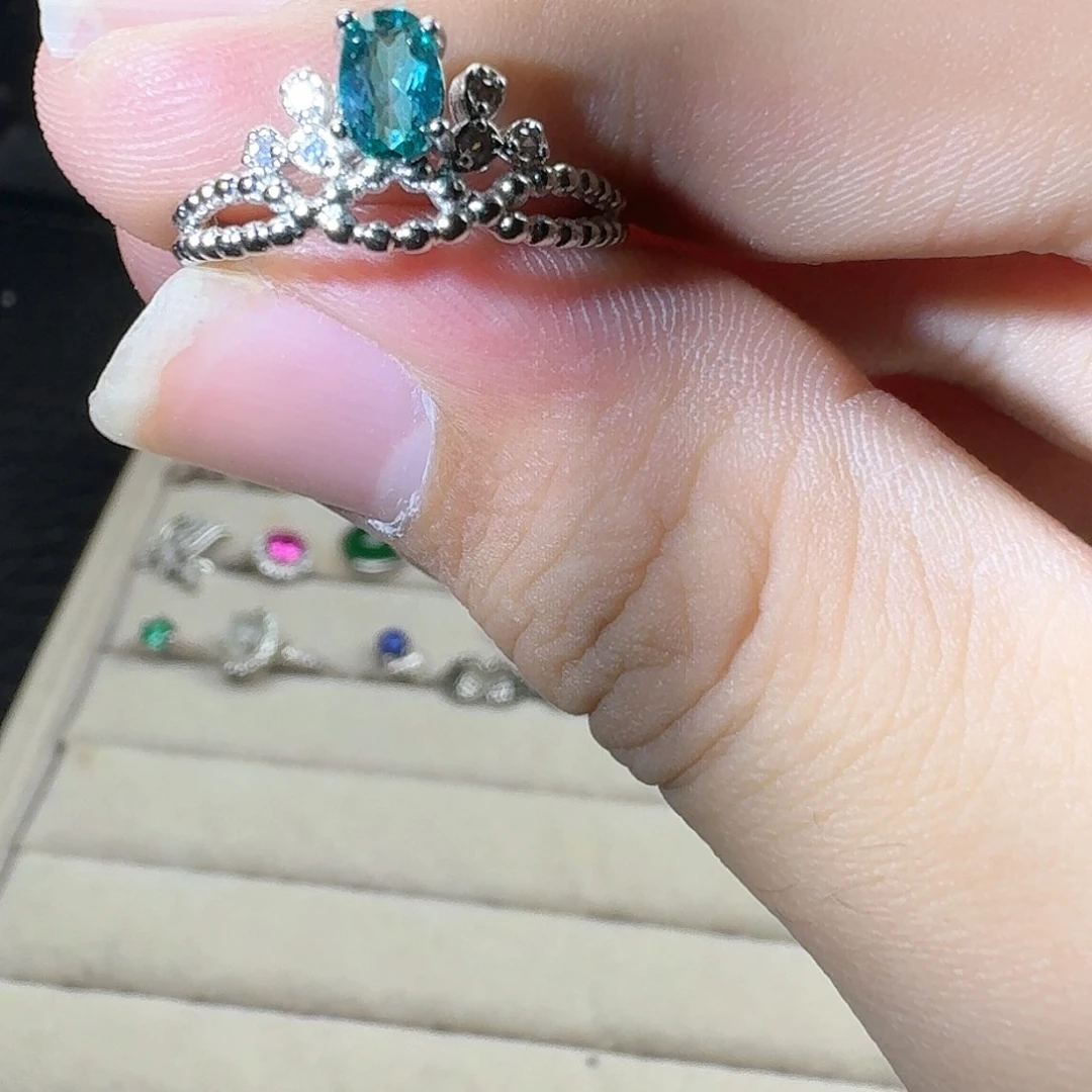 芙蓉石戒指银S925镶嵌