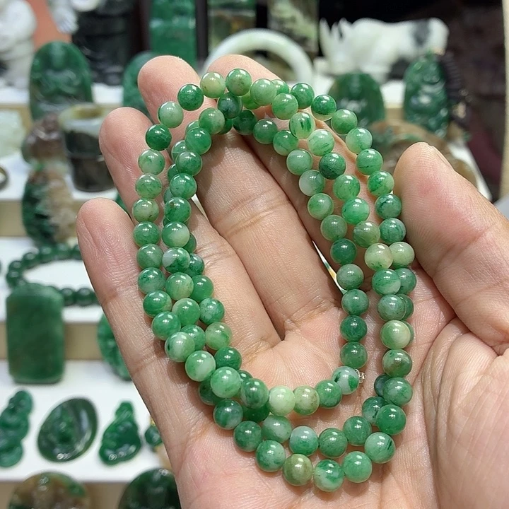 独山玉未镶嵌手串卡6 108颗