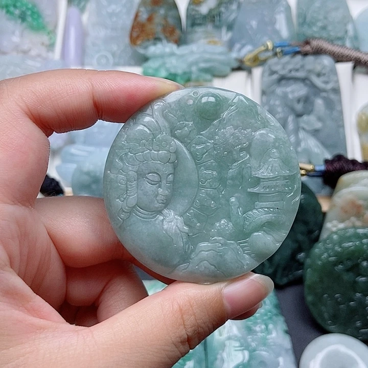 翡翠未镶嵌吊坠(不含链)翡翠