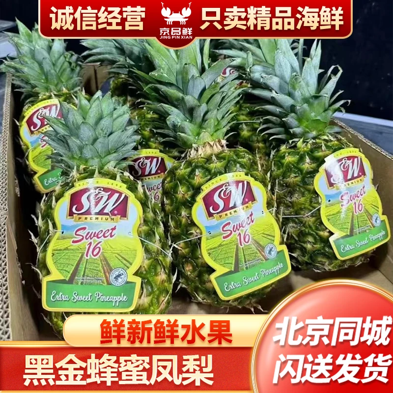 每箱2粒 净重6斤左右 黑金蜂蜜凤梨菠萝新鲜新鲜水果