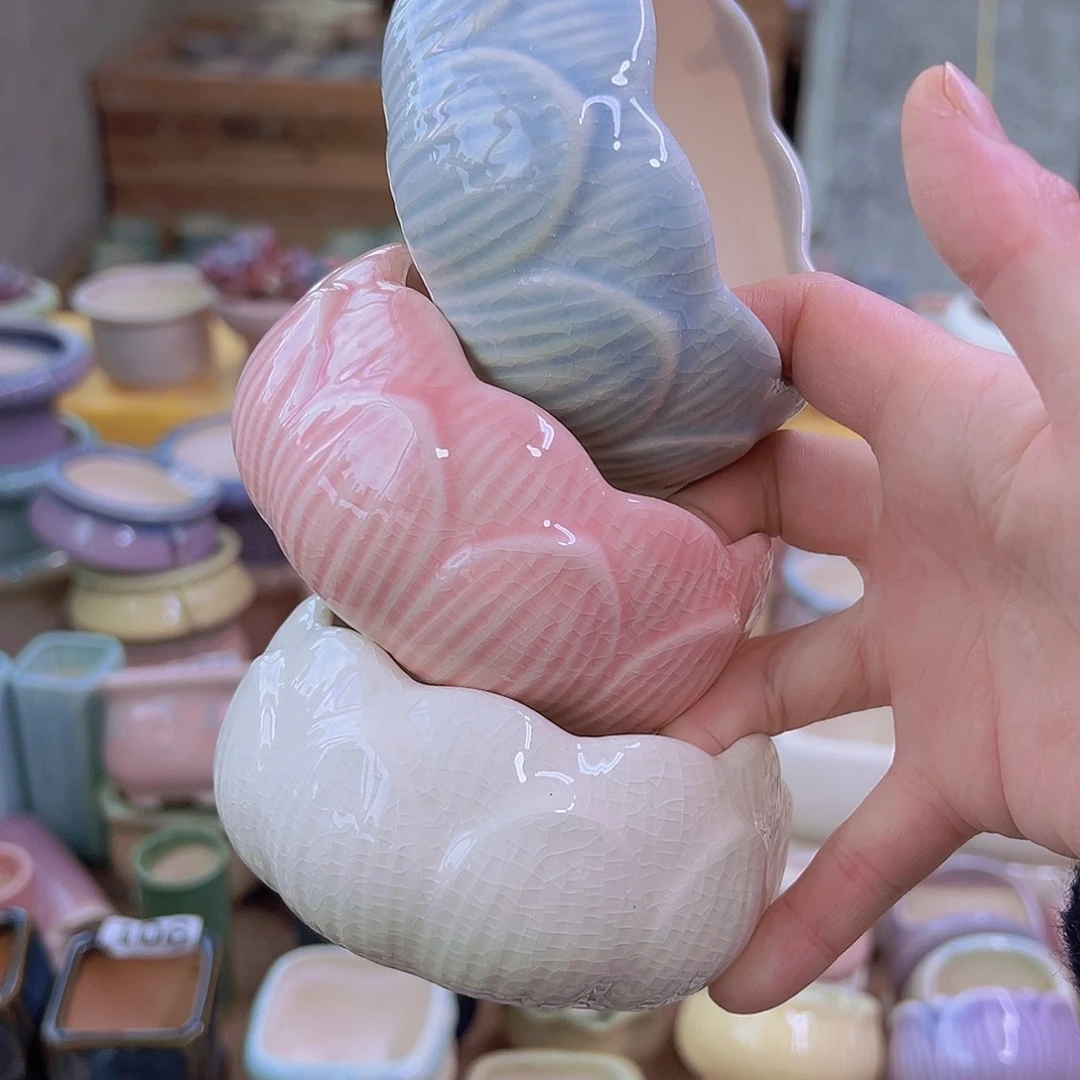 红陶陶瓷花盆当场满12包邮