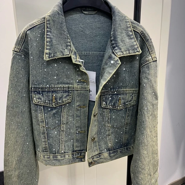 不起球短款保暖直下摆纽扣短外套休闲女士女装春季宽松春秋