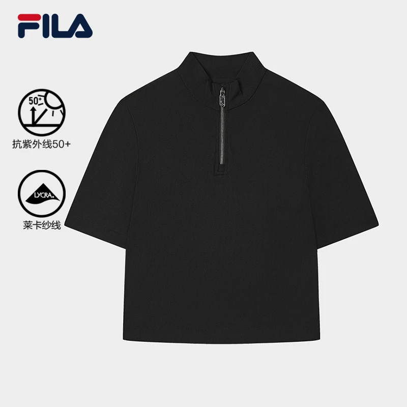 Fila/斐乐【莱卡纱线 抗紫外线50+】春户外运动短袖T恤F11W525107F