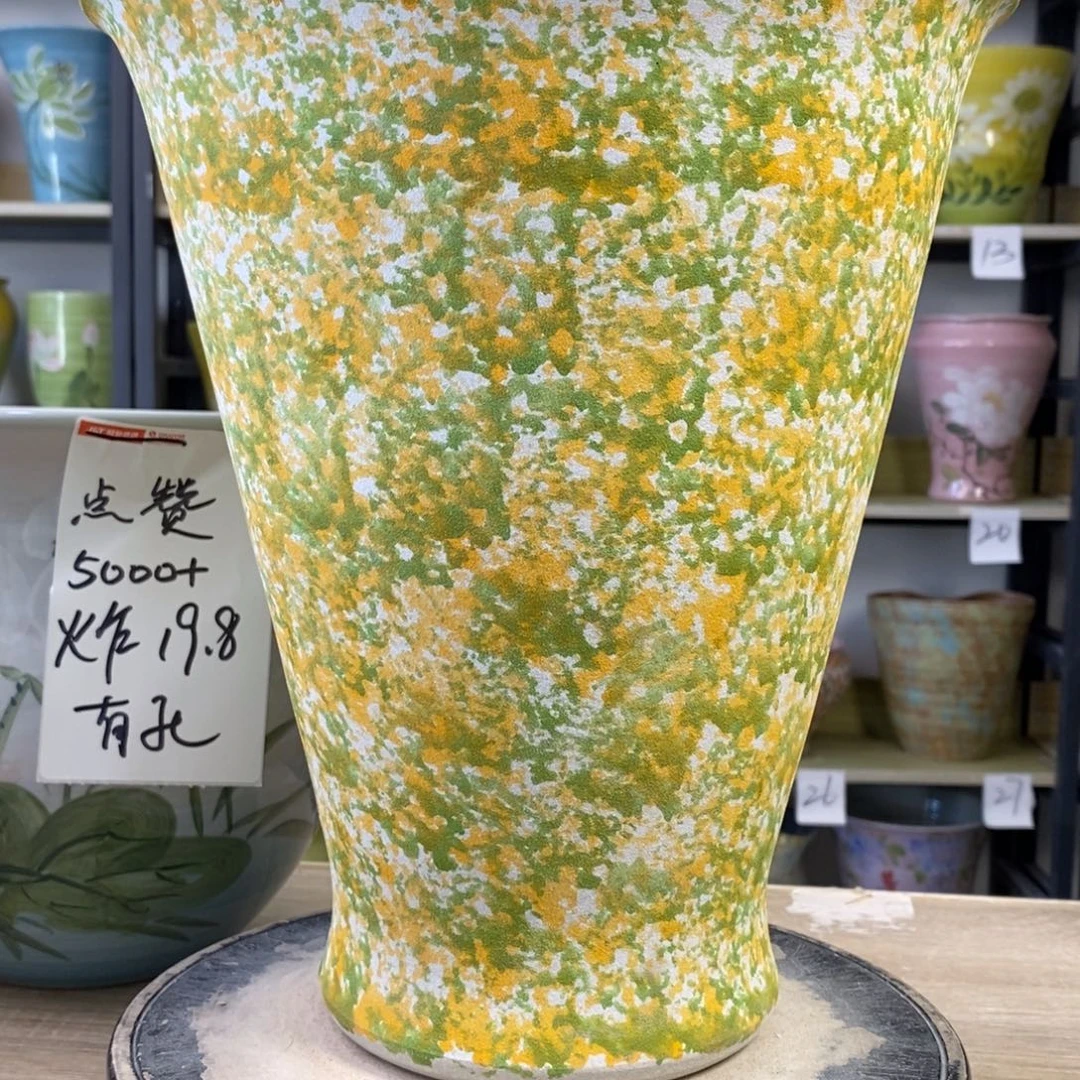 景德镇手工手绘陶瓷花盆