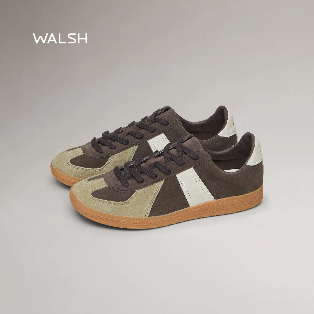 Norman Walsh 【李昀锐同款】GAT系列麂皮拼色休闲德训鞋琥珀流光