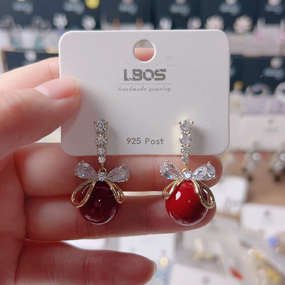 锆石纯铜合金耳环的