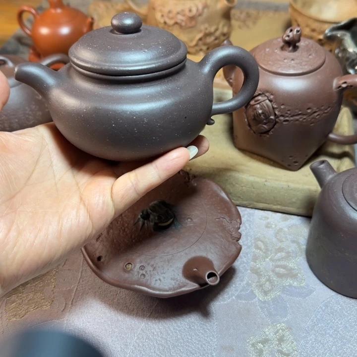 明***天茶壶紫砂微瑕不退不换