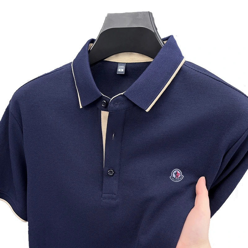 【奥莱撤柜  限购2单】高端蒙家商务男士翻领纯源POLO衫短袖T恤半袖