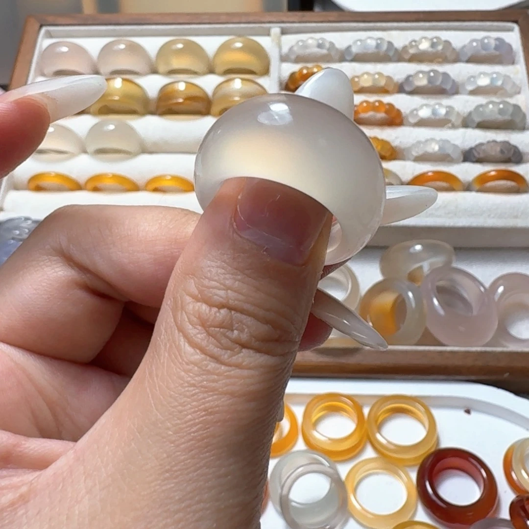 合金戒指玛瑙/玉髓292换18