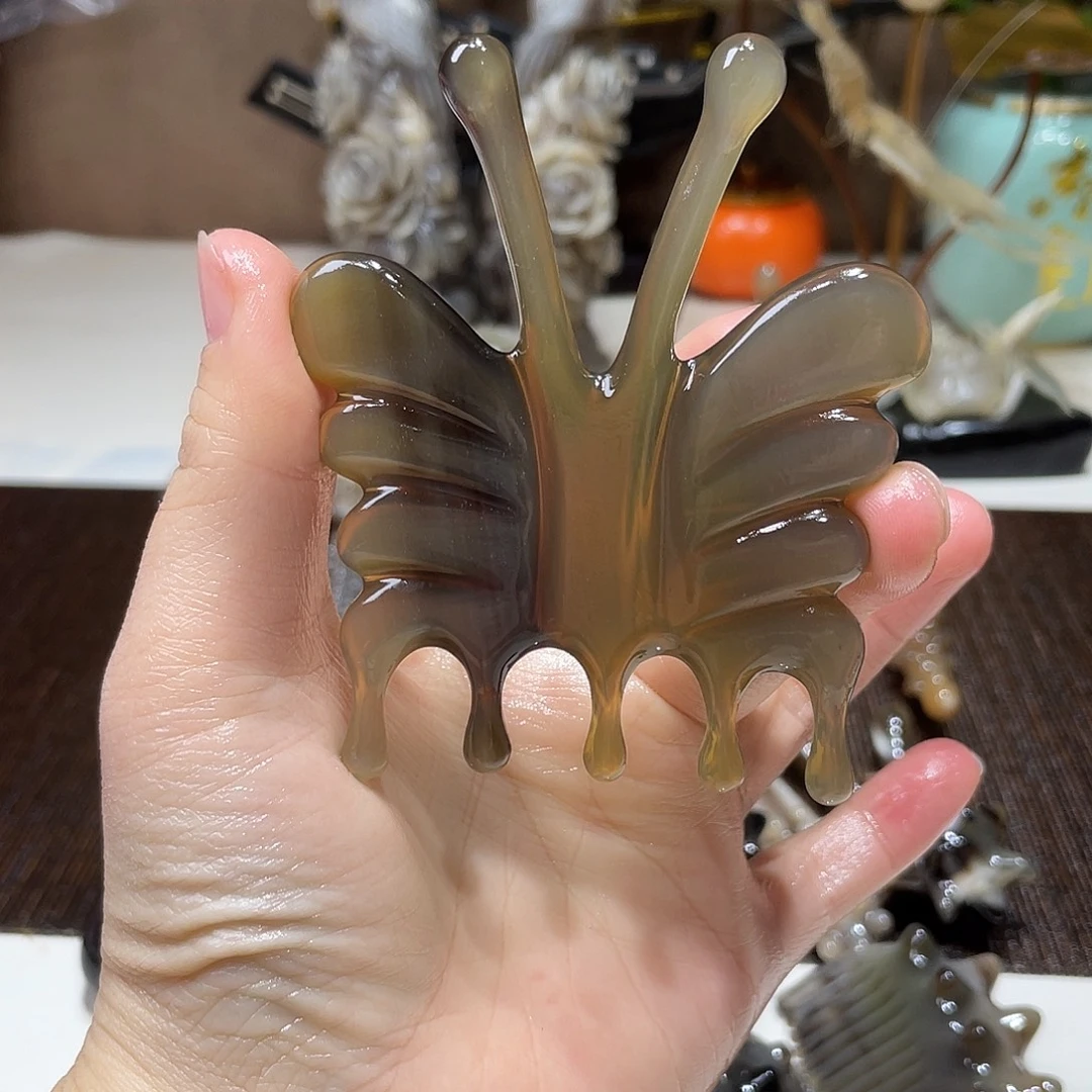 白水牛角蝴蝶鼻刮水滴