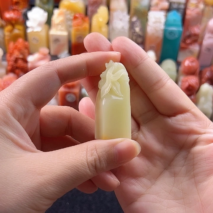 寿山石印石手工定制1.6厘米，竹子，包刻