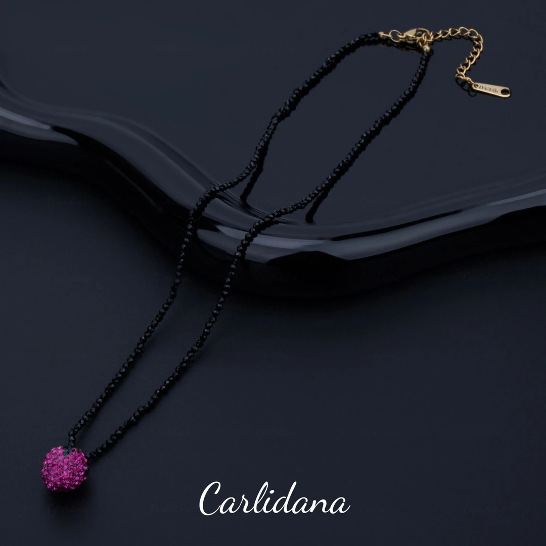 钛钢仿水晶项链 【CARLIDANA】 气质轻奢百搭小众简约素款可调节15D