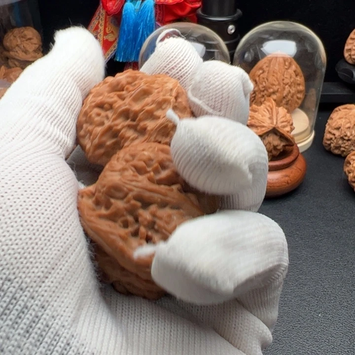 文玩核桃把件42白狮子