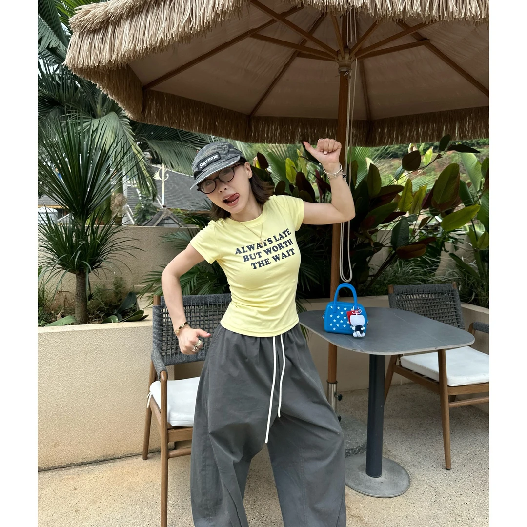 Our2【字母短袖】休闲设计感英文印花T恤【B7691】