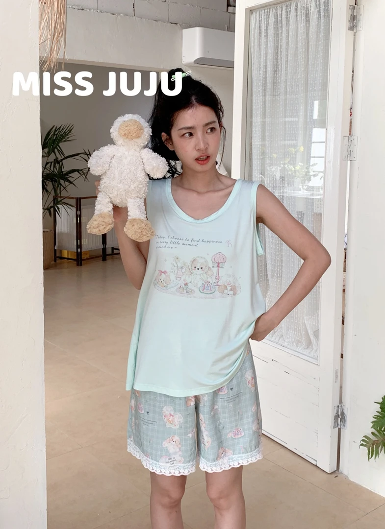 MISS JUJU[暖色甜梦]套装睡衣家居服9610
